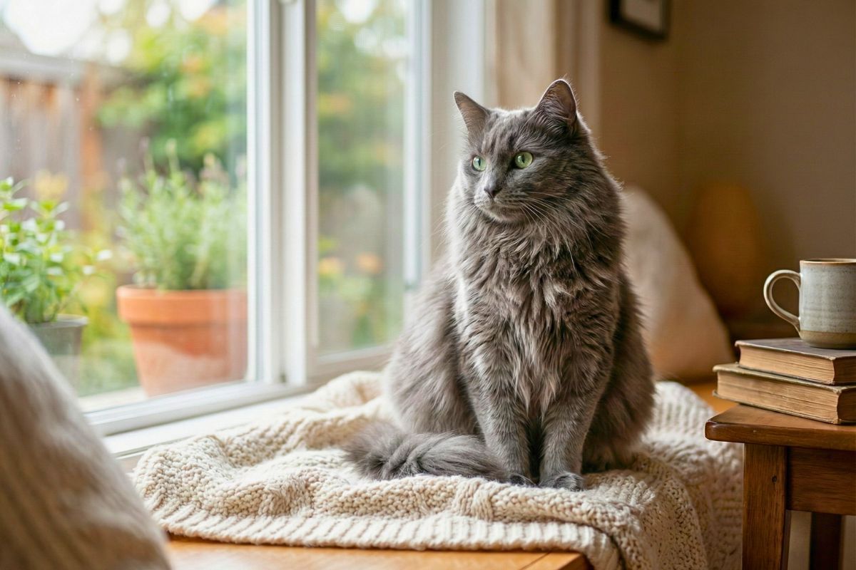 Wygląd i natura kota nebelung, charakter i pielęgnacja rasy