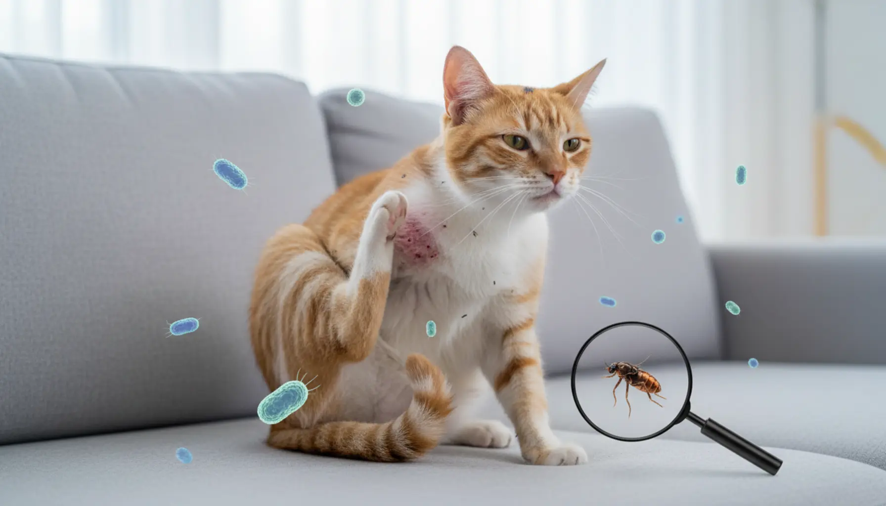 Flea allergy dermatitis in cats symptoms treatment effective prevention