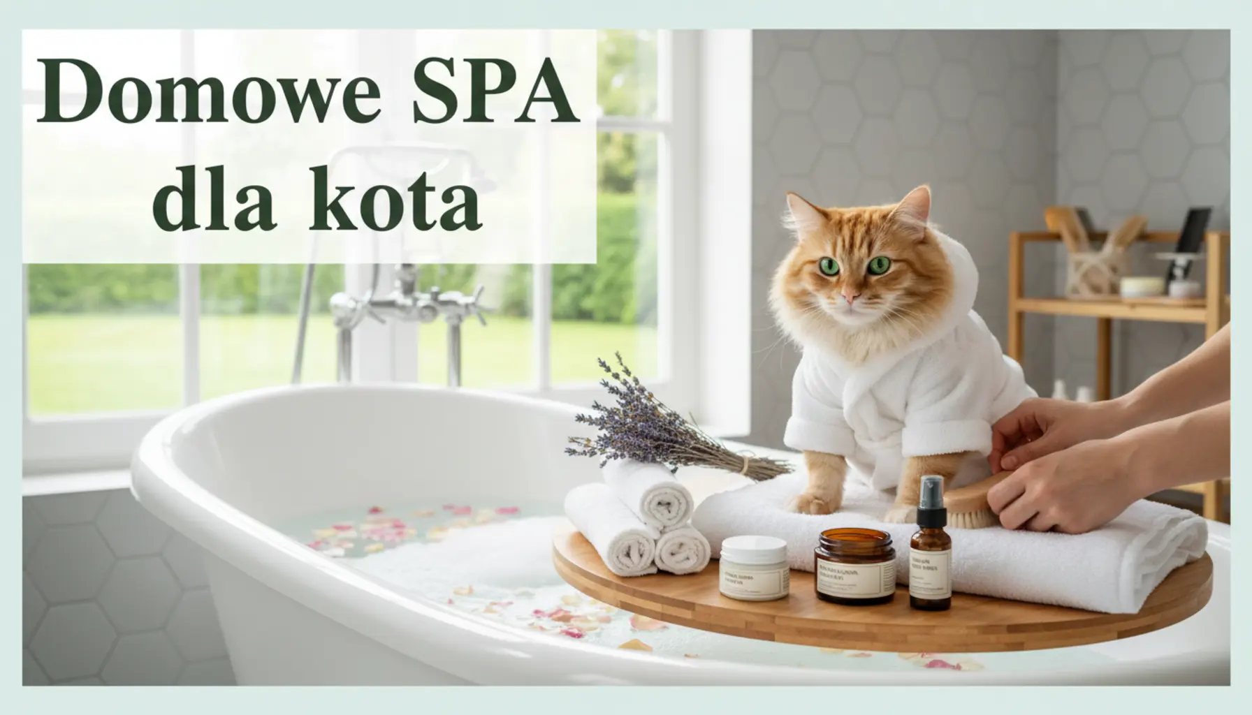 Home SPA for cats natural care for paws and fur step by step