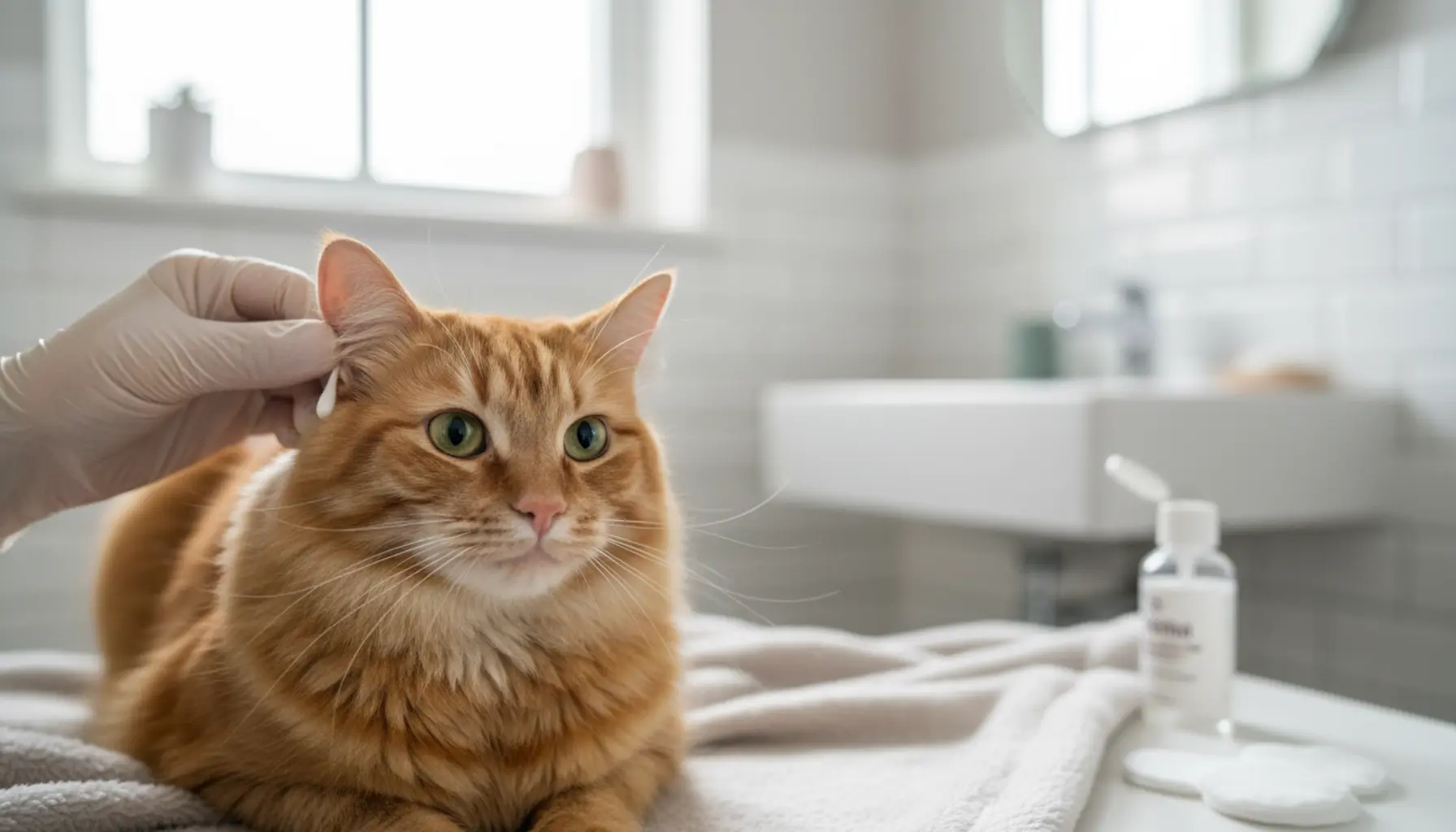 Czyszczenie uszu kota poradnik pielęgnacja uszy kota krok po kroku