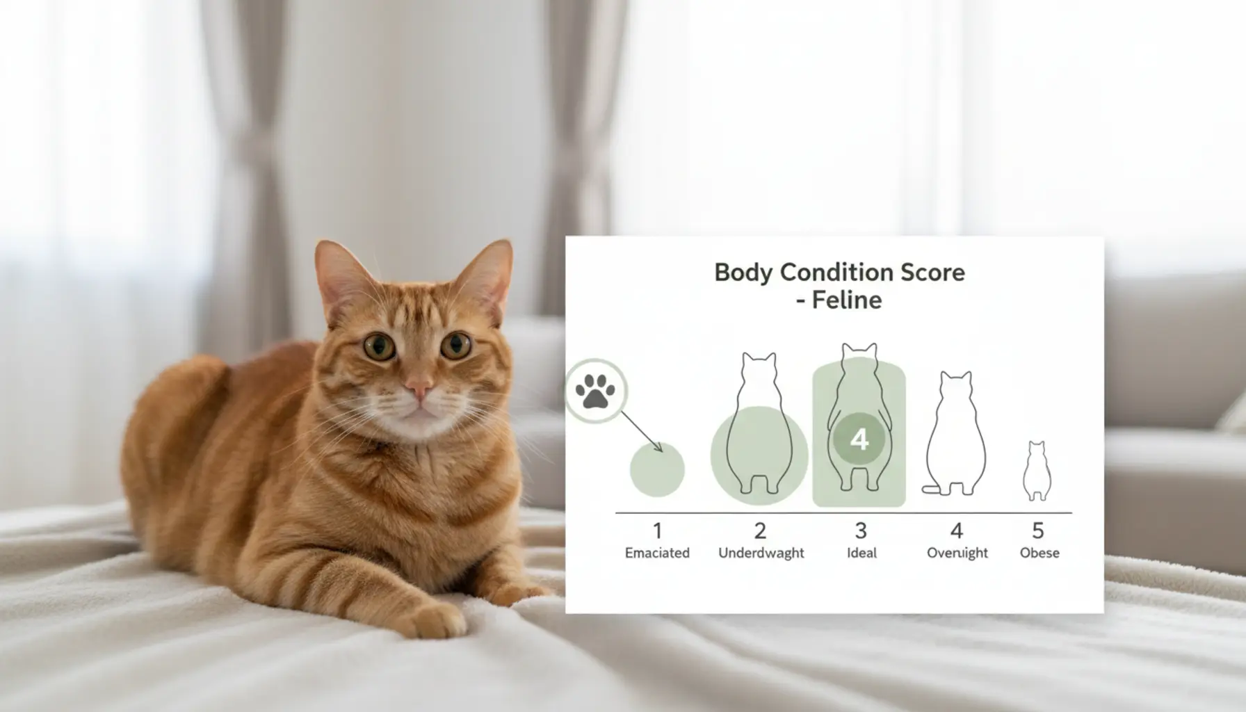 Body Condition Score in cats guide cat health silhouette assessment