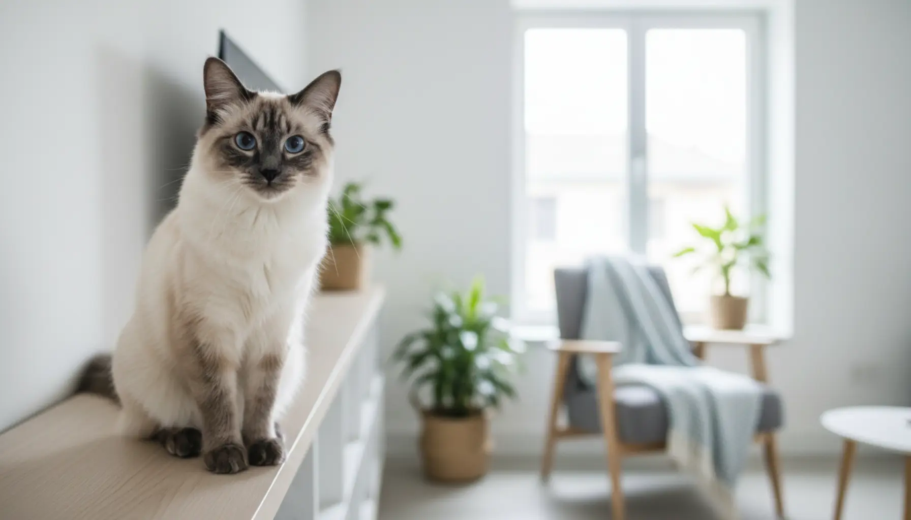 Kot balijski zdjęcie, elegancki wygląd kota balijskiego w opisie rasy