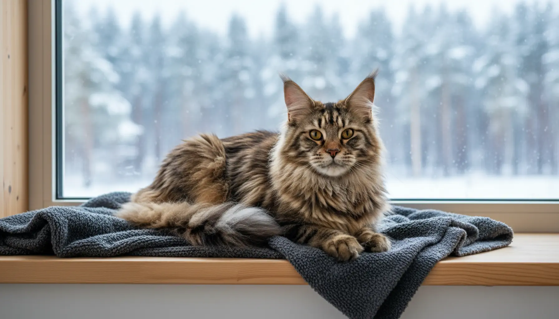 Maine Coon giant cat character care lifespan cat breed