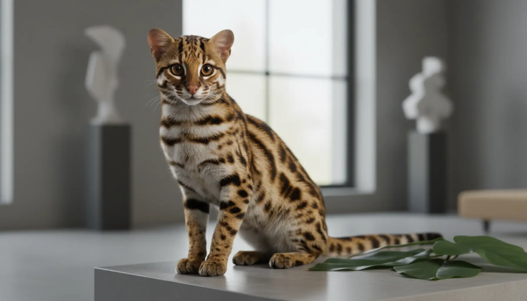 Marbled Bengal and Bengal cat discovering exotic beauty